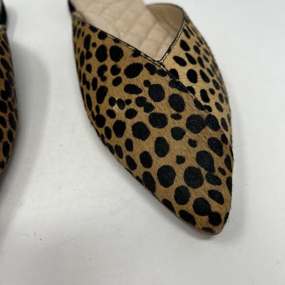 Birdies The Swan Mini Cheetah Mule Calf Hair Slide Slip On Women’s Size 9.5 Chic - Picture 2 of 6